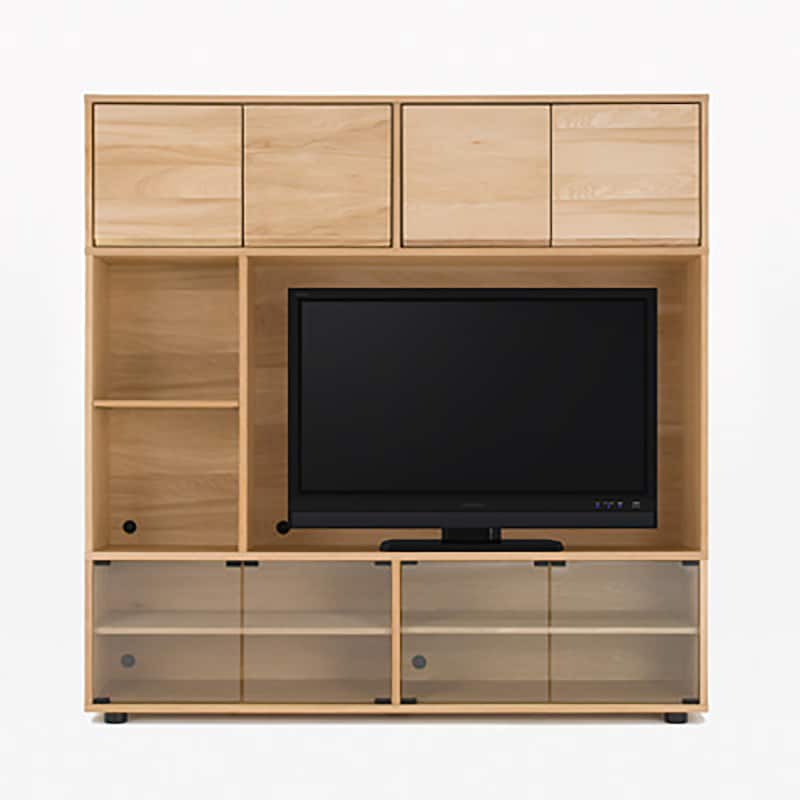 スタッキングキャビネット・幅162．5cm・基本セット・オーク材  