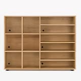 スタッキングキャビネット・幅１６２．５ｃｍ・基本セット・オーク材