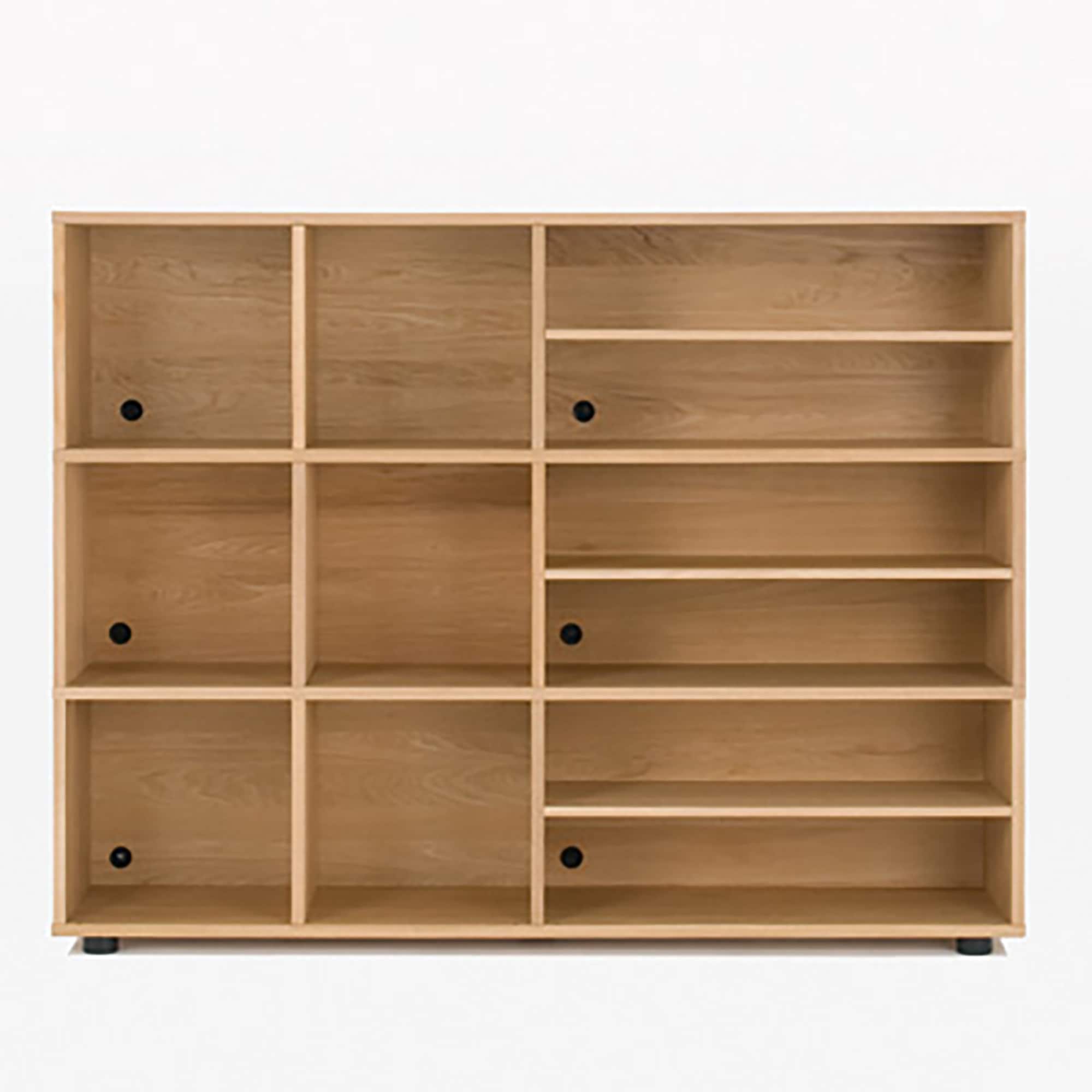 スタッキングキャビネット・幅１６２．５ｃｍ・基本セット・オーク材