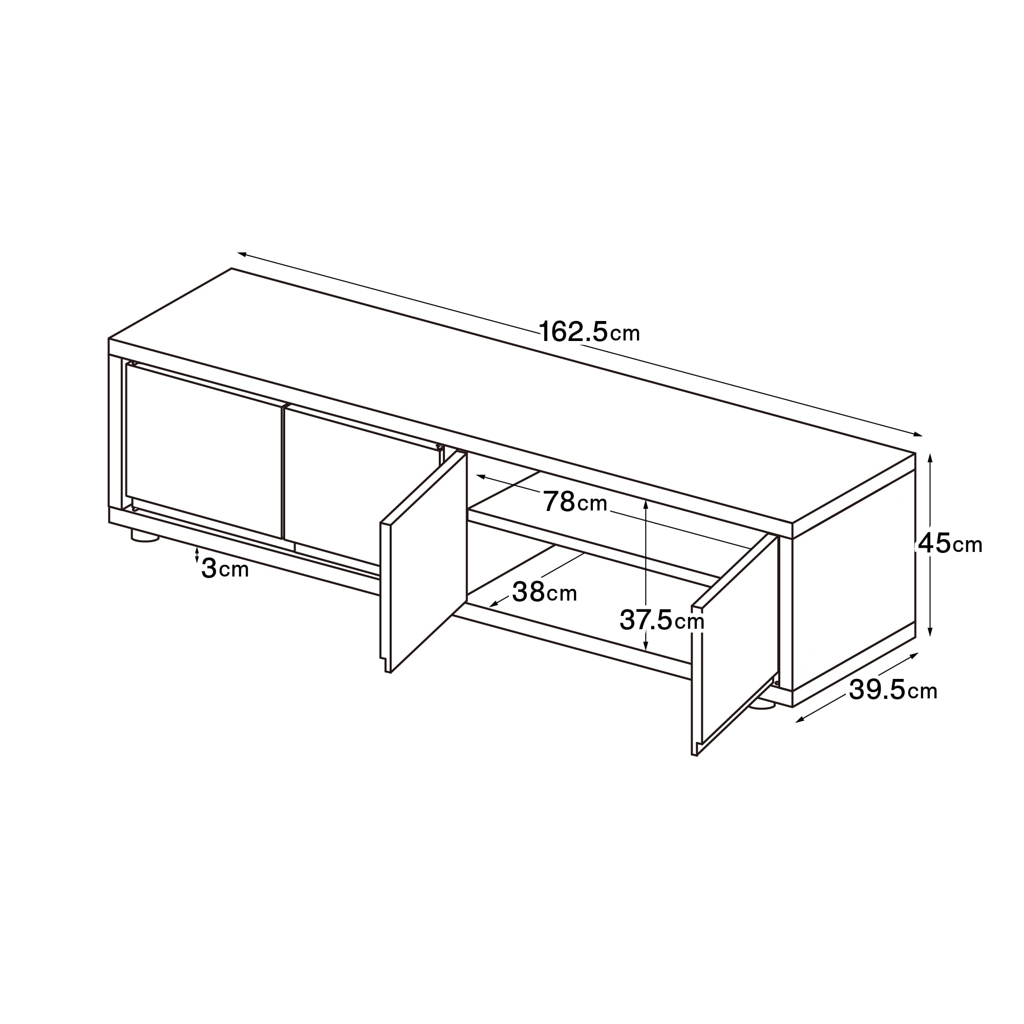 スタッキングキャビネット・Ｂセット／オーク材
