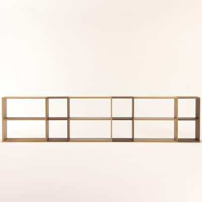 無印 スタッキングシェルフ 2段 オーク材 人気の無印良品(MUJI)のオーク材 2段・2列スタッキングシェルフ