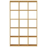 スタッキングシェルフセット・５段×３列・オーク材