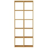 スタッキングシェルフセット・５段×２列・オーク材