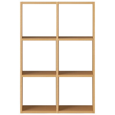 スタッキングシェルフセット・３段×２列・オーク材