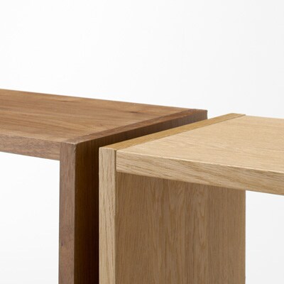 スタッキングシェルフ・ワイド・3段・ウォールナット材 | 無印良品