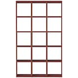 スタッキングシェルフセット・５段×３列・ウォールナット材