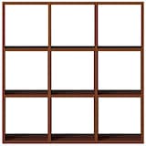 スタッキングシェルフセット・３段×３列・ウォールナット材