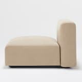 綿シェニールユニットソファアームレス・大・幅７７ｃｍ用カバー／ライトグレー