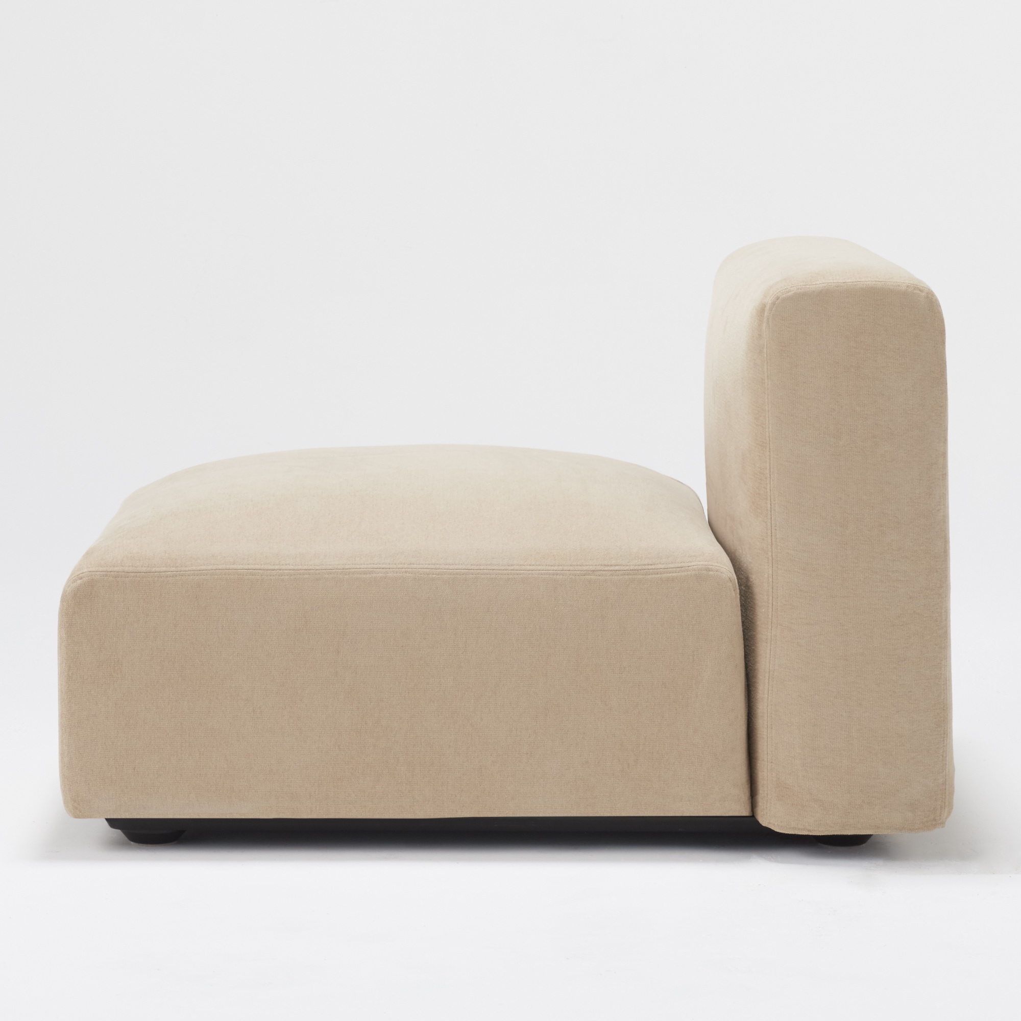 綿シェニールユニットソファアームレス・大・幅７７ｃｍ用カバー／ライトグレー