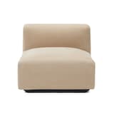 綿シェニールユニットソファアームレス・大・幅７７ｃｍ用カバー／ライトグレー