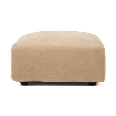 【カバー】綿シェニールユニットソファオットマン・大・幅７７ｃｍ用カバー／ライトグレー