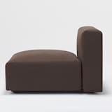 綿平織ユニットソファアームレス・大・幅７７ｃｍ用カバー／ダークブラウン