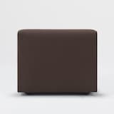 綿平織ユニットソファアームレス・大・幅７７ｃｍ用カバー／ダークブラウン