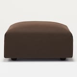綿平織ユニットソファオットマン・大・幅７７ｃｍ用カバー／ダークブラウン