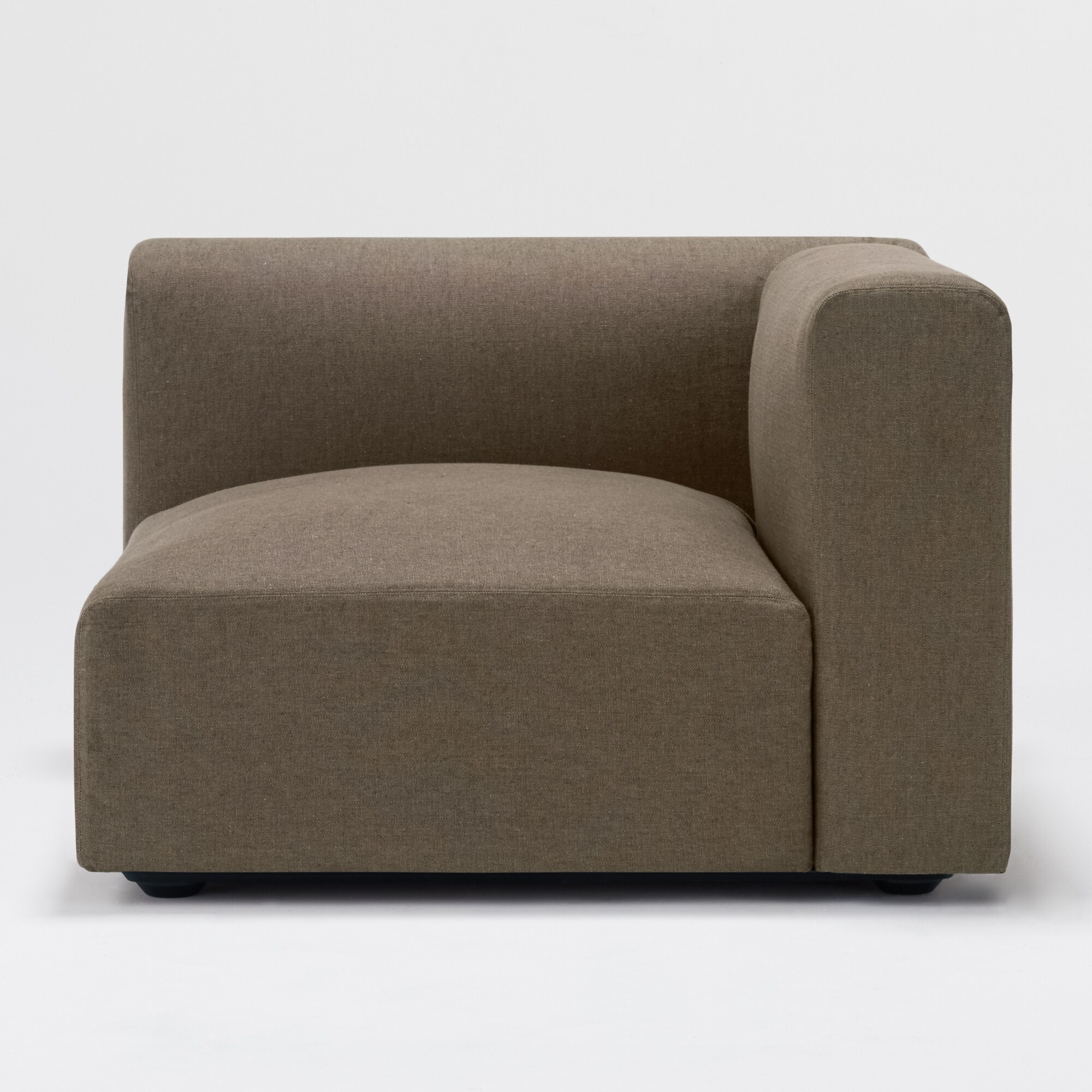 麻綿平織ユニットソファアーム付・大・幅９８ｃｍ用カバー／ＢＲ