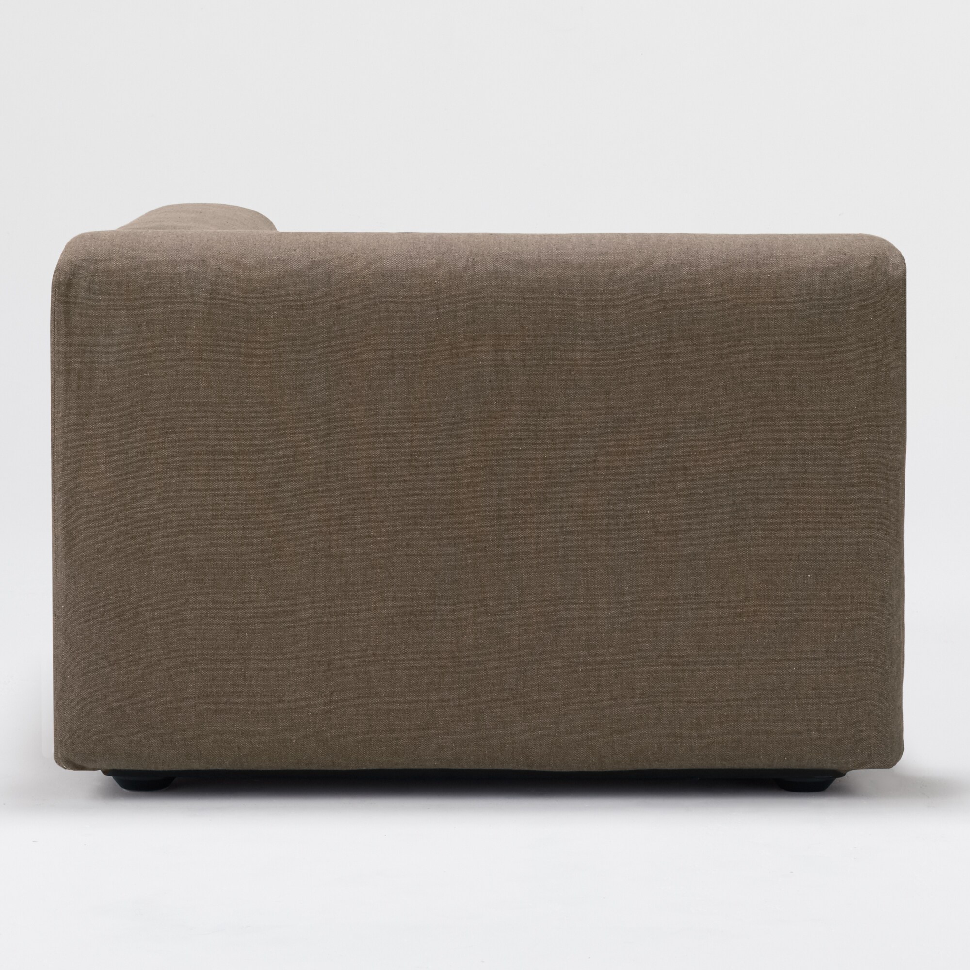 麻綿平織ユニットソファアーム付・大・幅９８ｃｍ用カバー／ＢＲ