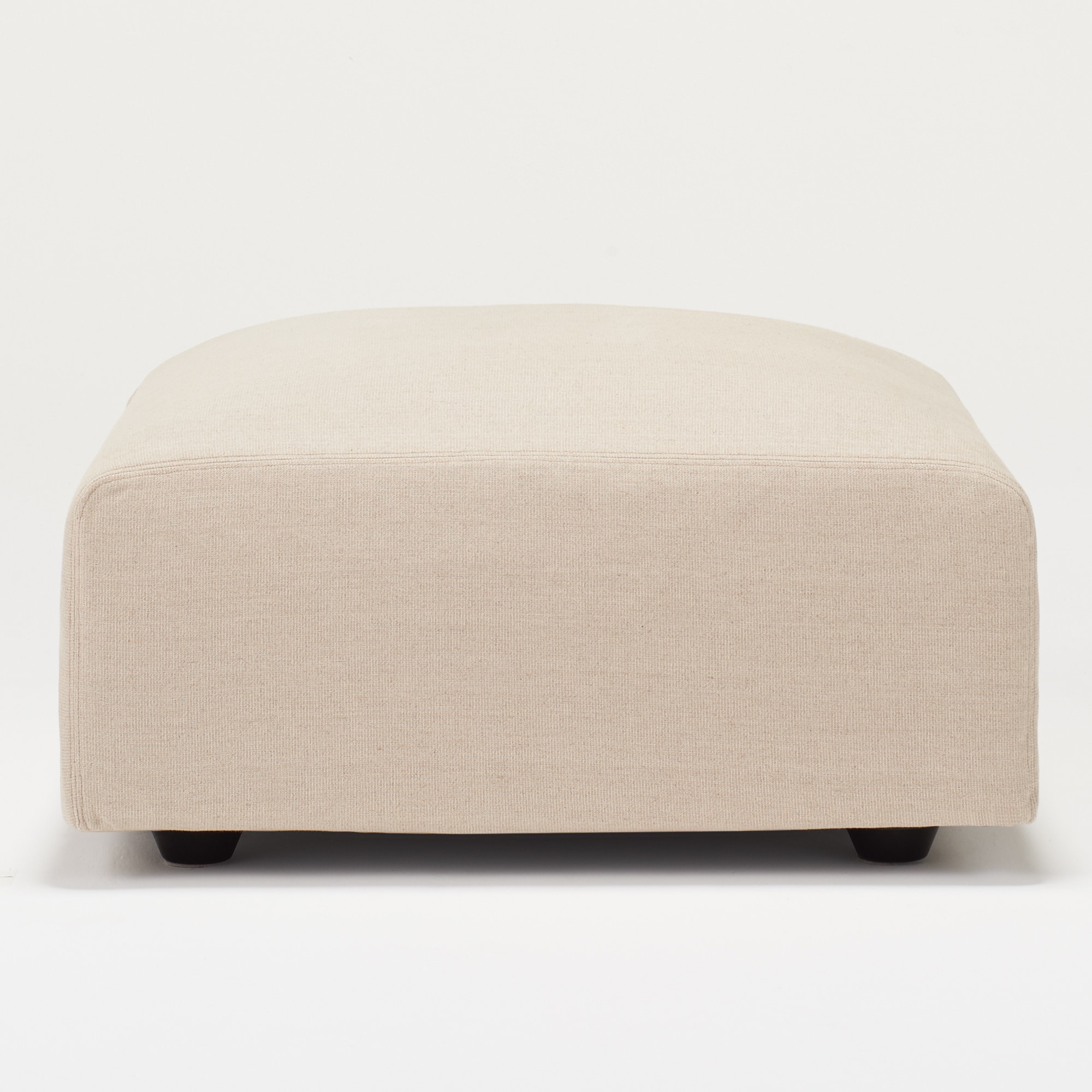 麻綿平織ユニットソファオットマン・大・幅７７ｃｍ用カバー／生成