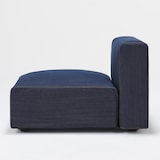 綿デニムユニットソファアームレス・大・幅７７ｃｍ用カバー／ブルー