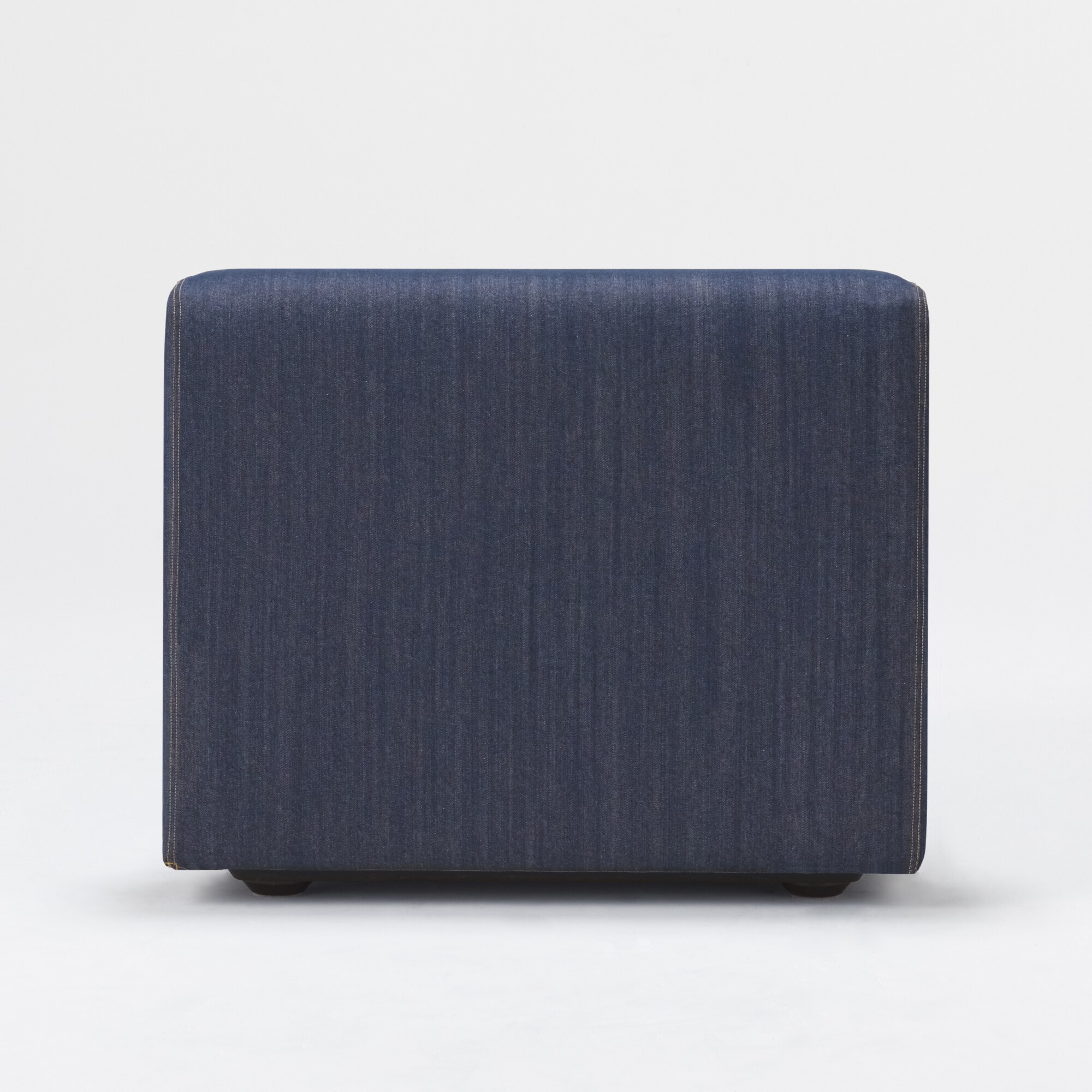 綿デニムユニットソファアームレス・大・幅７７ｃｍ用カバー／ブルー