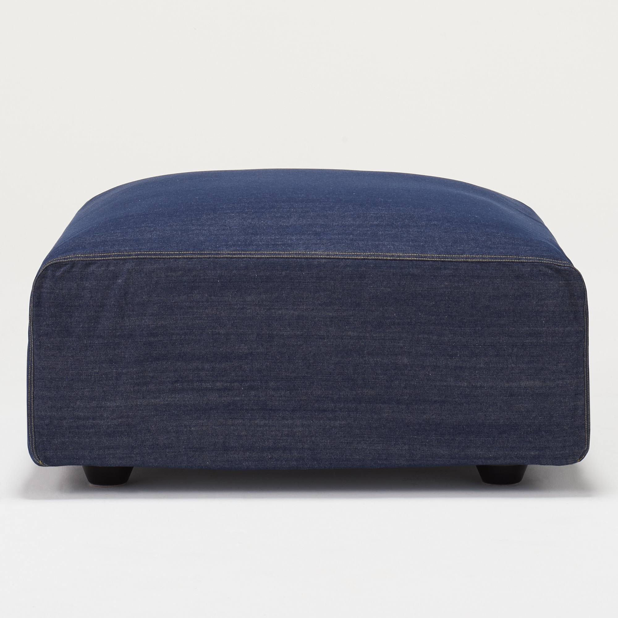 綿デニムユニットソファオットマン・大・幅７７ｃｍ用カバー／ブルー