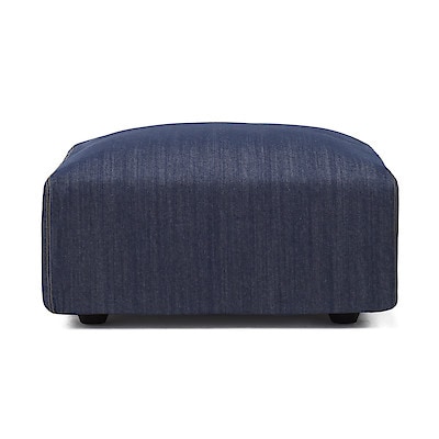 【カバー】綿デニムユニットソファオットマン・大・幅７７ｃｍ用カバー／ブルー