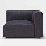 綿デニムユニットソファアーム付・大・幅９８ｃｍ用カバー／ネイビー