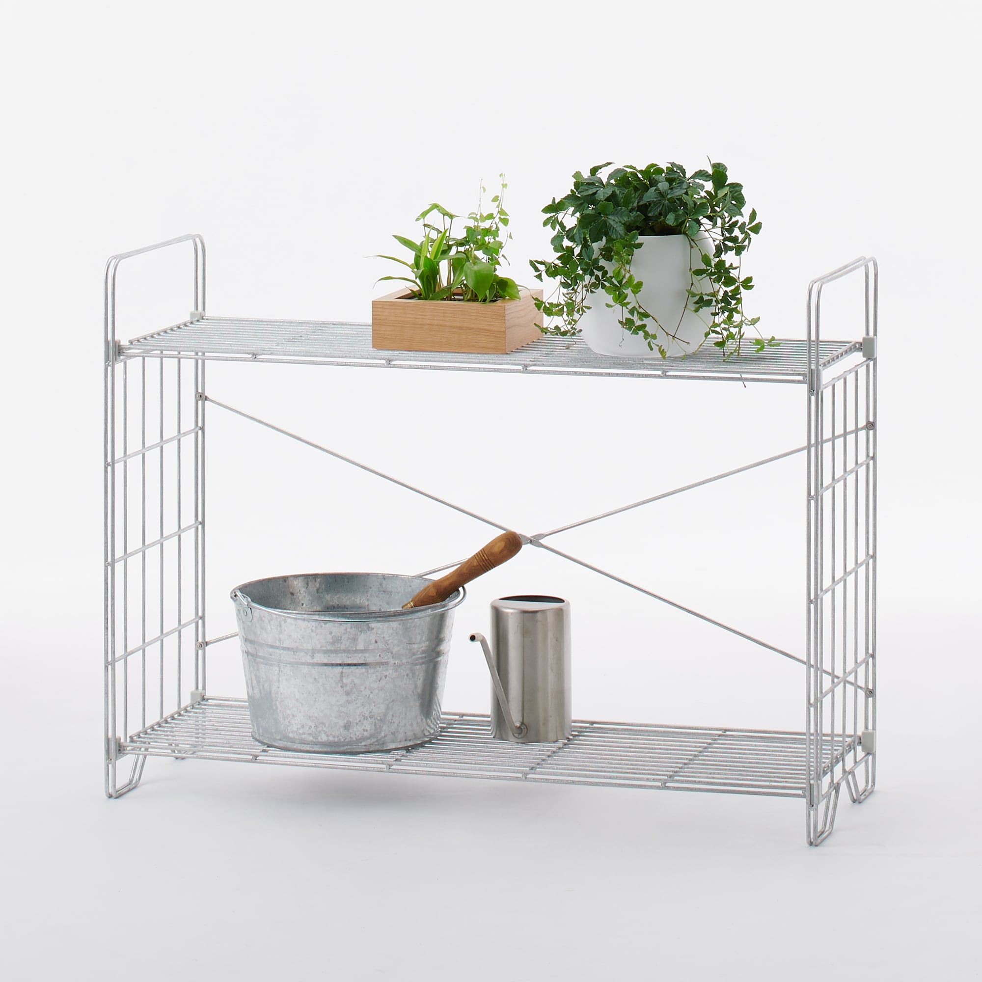 溶融亜鉛ガーデンシェルフ・2段組立て式 | 無印良品
