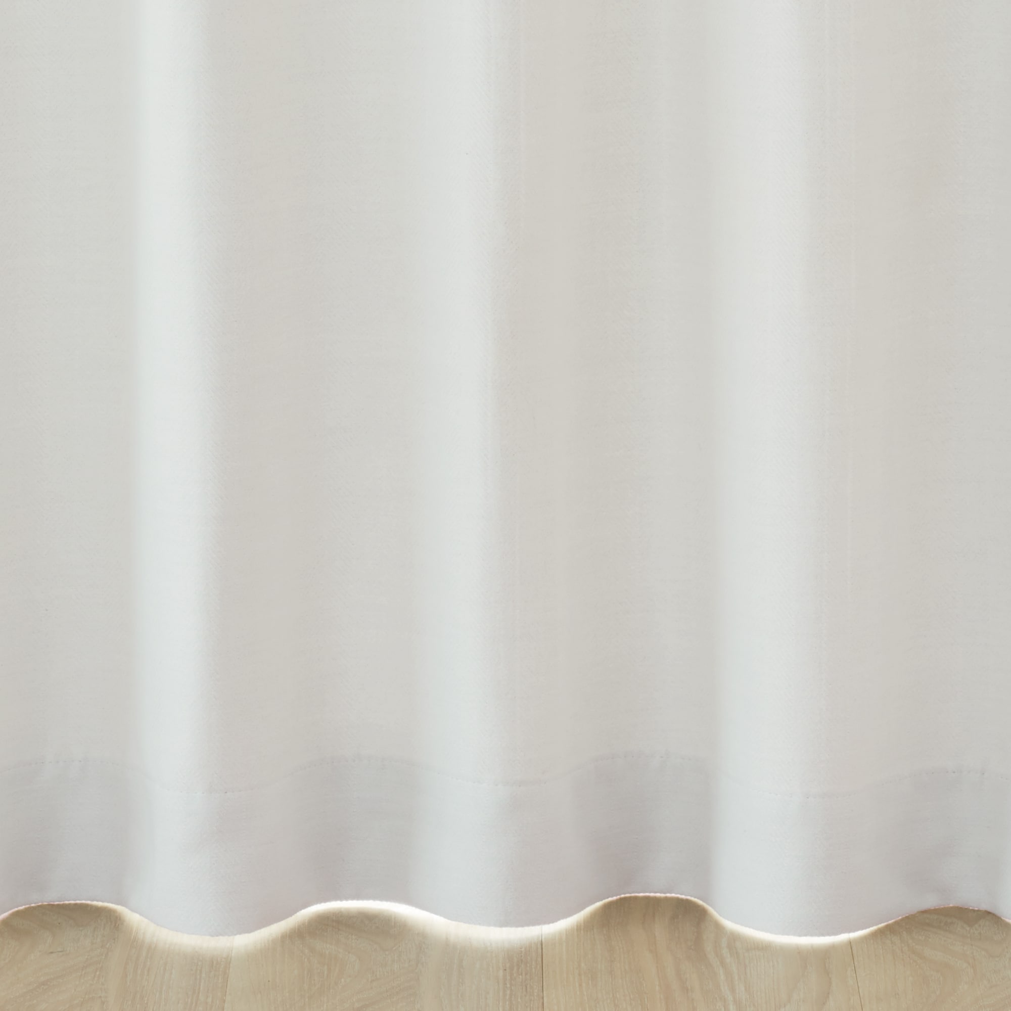 無印良品　ポリエステルシェニールヘリンボーン　ノンプリーツカーテン ポリエステルシェニールヘリンボーン（防炎）ノンプリーツカーテン