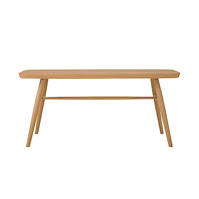 オーク材ベンチ・丸脚　幅１００×奥行３４×高さ４４ｃｍ
