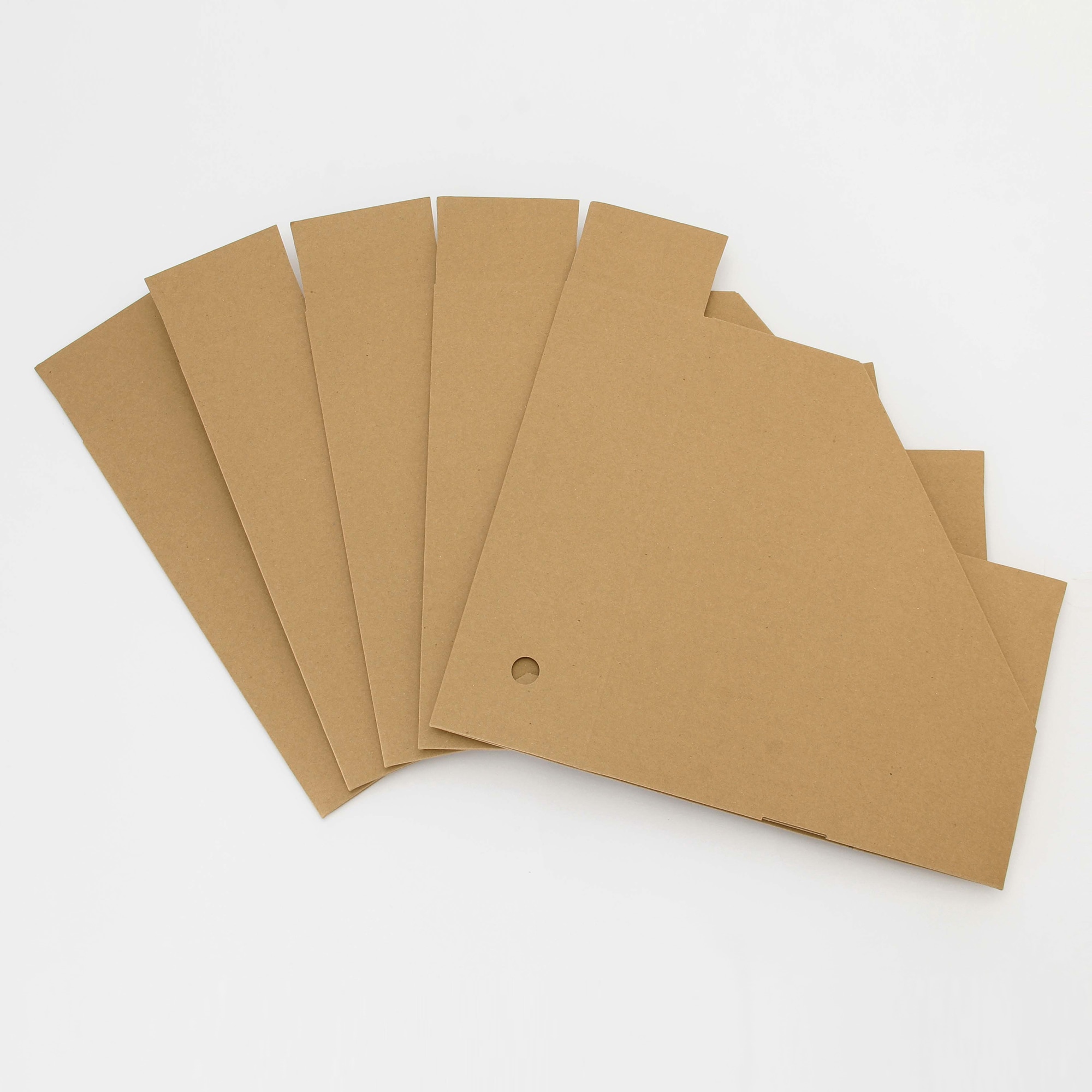 ワンタッチで組み立てられるダンボールスタンドファイルボックス・５枚組