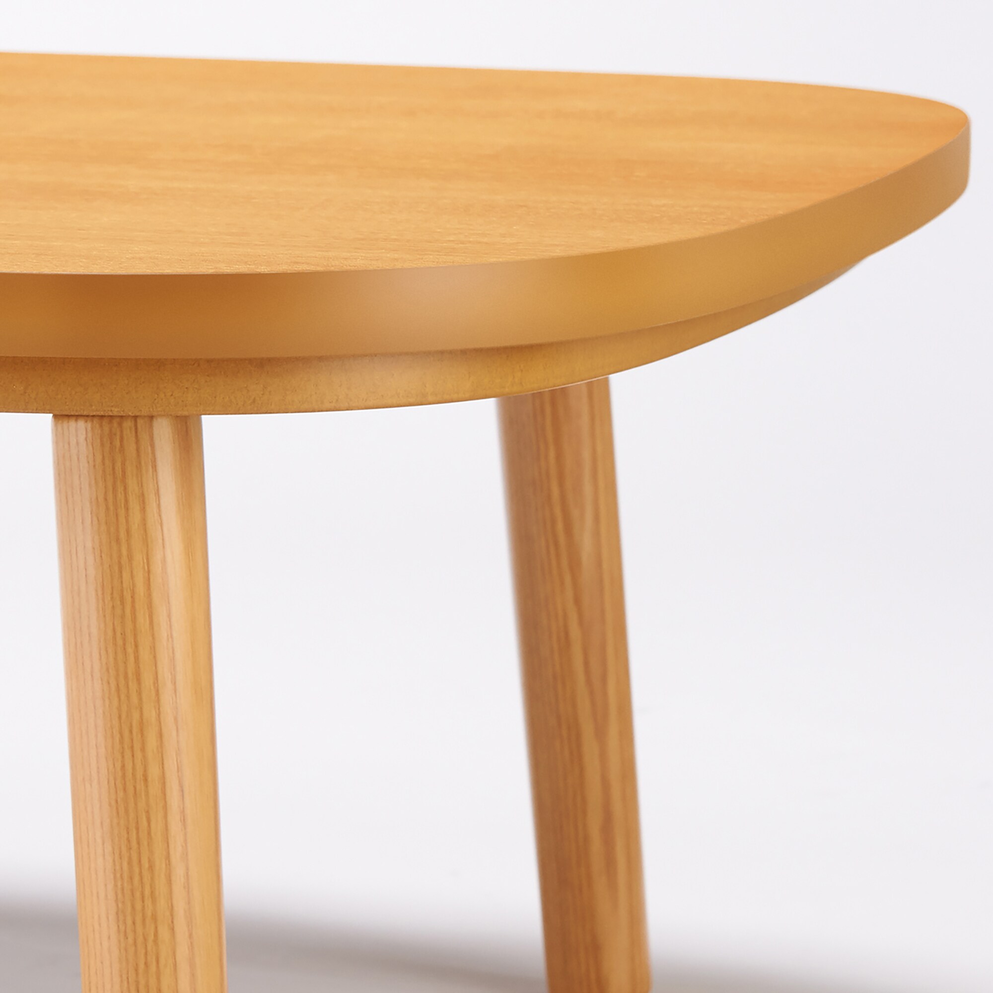 正方形こたつ・本体・タモ材丸脚・フラットヒーター／ナチュラル