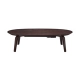 楕円こたつ・本体・タモ材曲木脚・フラットヒーター／ダークブラウン