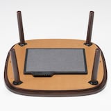 正方形こたつ・本体・タモ材丸脚・フラットヒーター／ダークブラウン