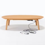 楕円こたつ・本体・タモ材曲木脚・フラットヒーター／ナチュラル