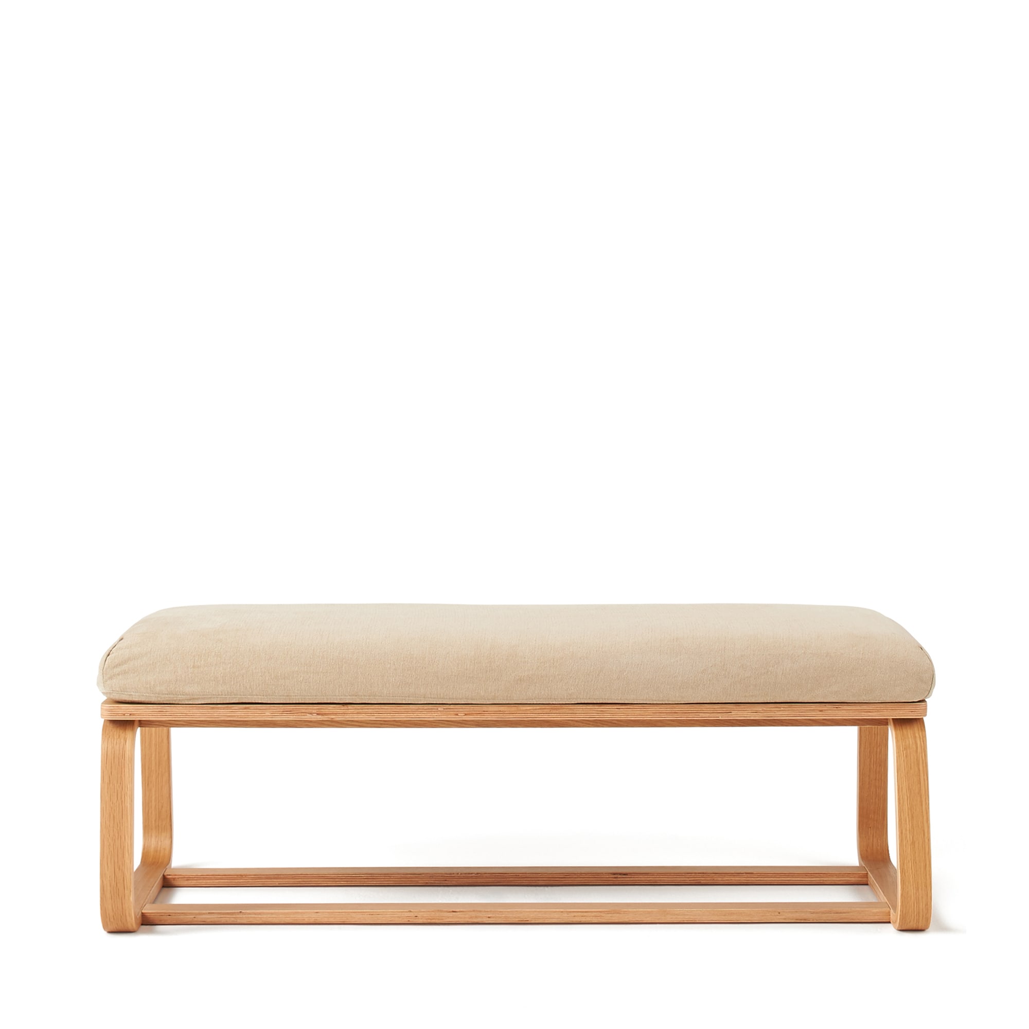 綿シェニールリビングでもダイニングでもつかえるベンチ・１用カバー／ライトグレー