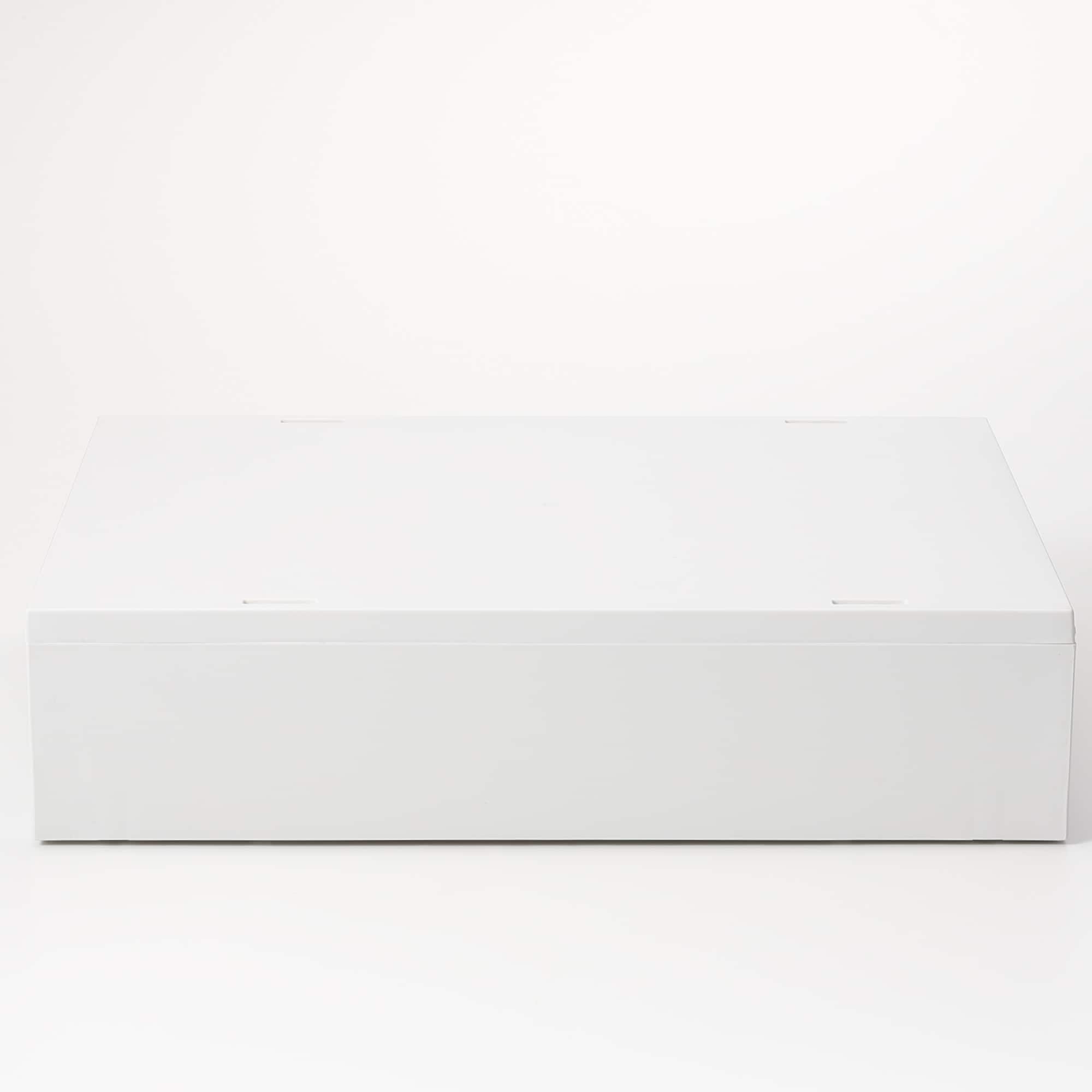 ポリプロピレンケース・引出式・薄型・縦・ホワイトグレー