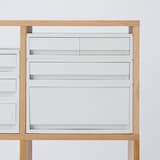 ポリプロピレンケース・引出式・横ワイド・深型・ホワイトグレー