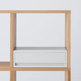 ポリプロピレンケース・引出式・横ワイド・浅型・ホワイトグレー