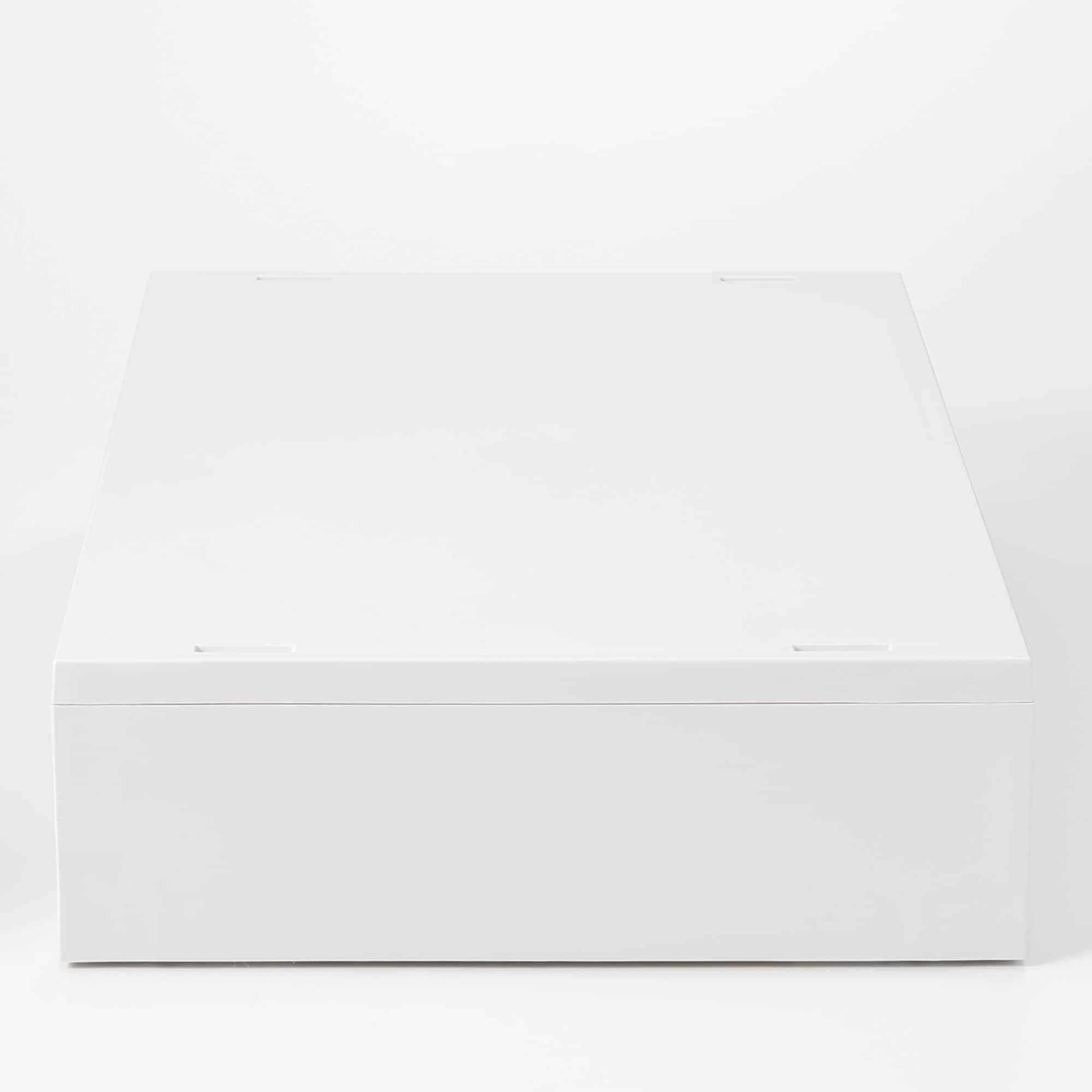 ポリプロピレンケース・引出式・横ワイド・薄型・ホワイトグレー