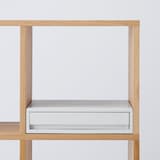 ポリプロピレンケース・引出式・横ワイド・薄型・ホワイトグレー