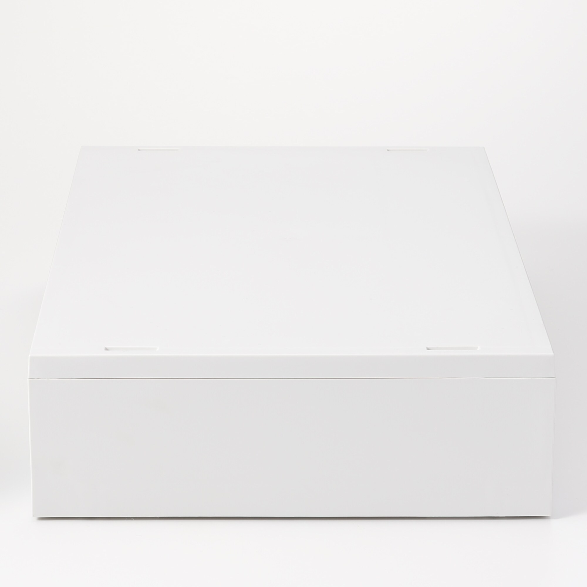 ポリプロピレンケース・引出式・横ワイド・薄型・２個・ホワイトグレー