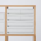 ポリプロピレンケース・引出式・横ワイド・薄型・２個・ホワイトグレー