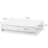 ポリプロピレンケース・引出式・横ワイド・薄型・２個・ホワイトグレー