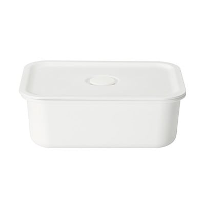 ポリプロピレン保存容器になるバルブ付弁当箱・白　レクタングラー／約３２５ｍｌ