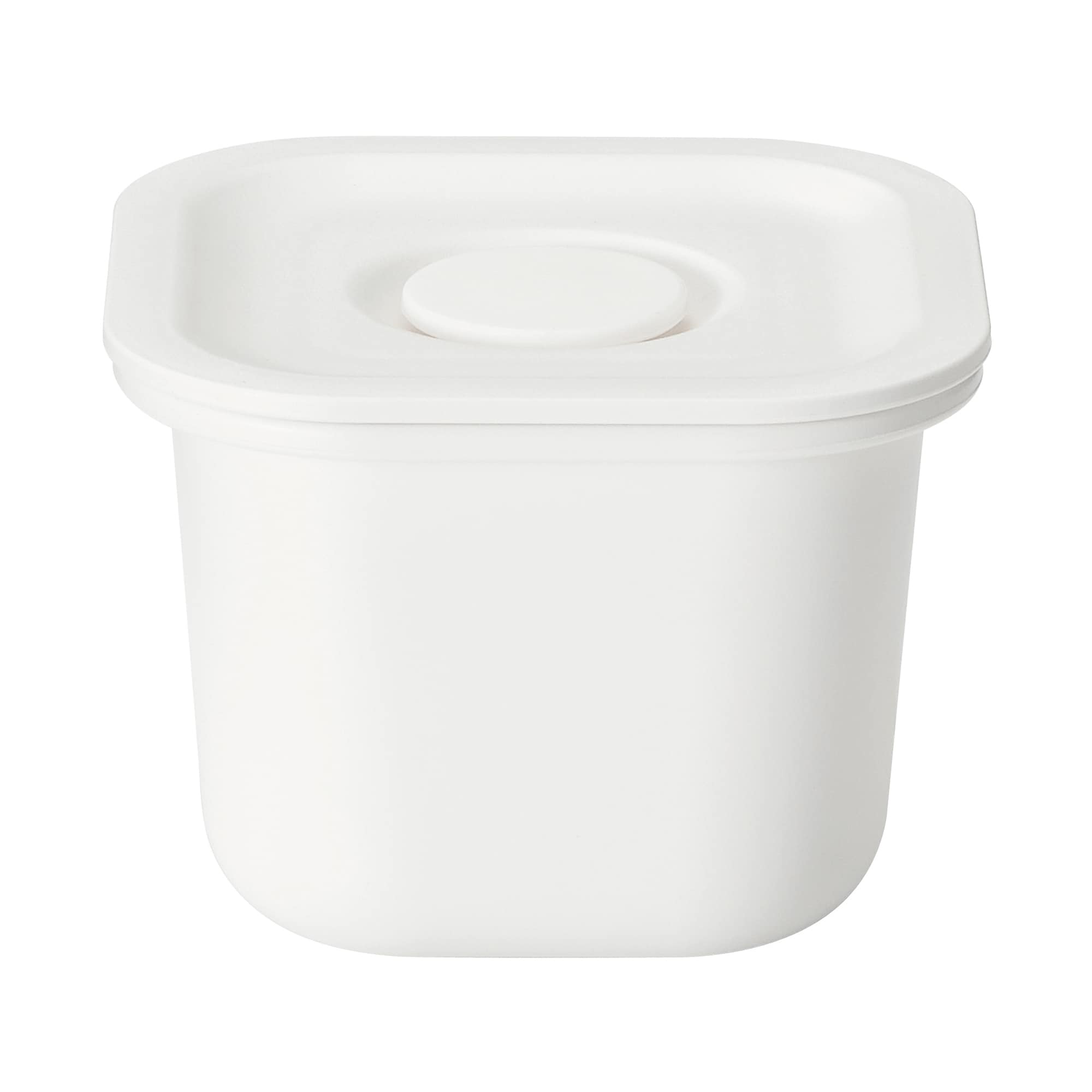 ポリプロピレン保存容器になるバルブ付弁当箱・白