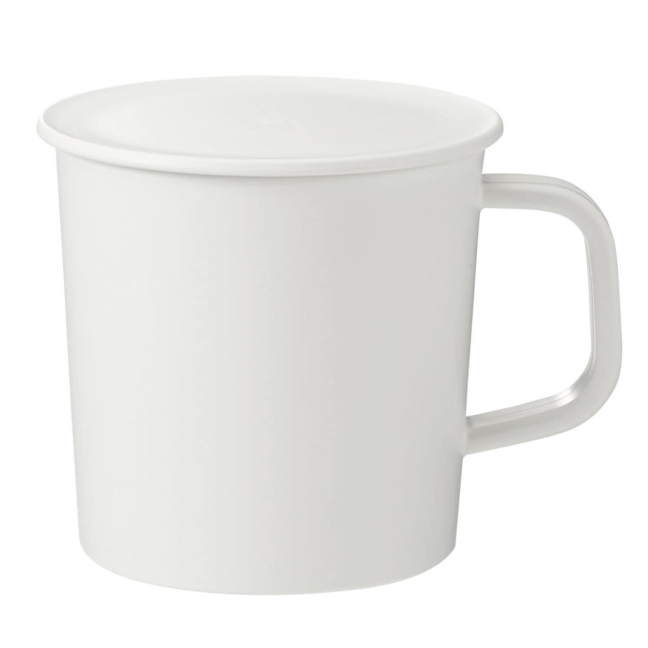 ポリプロピレンふた付きマグカップ 白 約２７０ｍｌ 約直径８ 高さ８ｃｍ コーヒー コーヒーグッズ 雑貨 タンブラー マグカップ ドリッパー 通販 無印良品