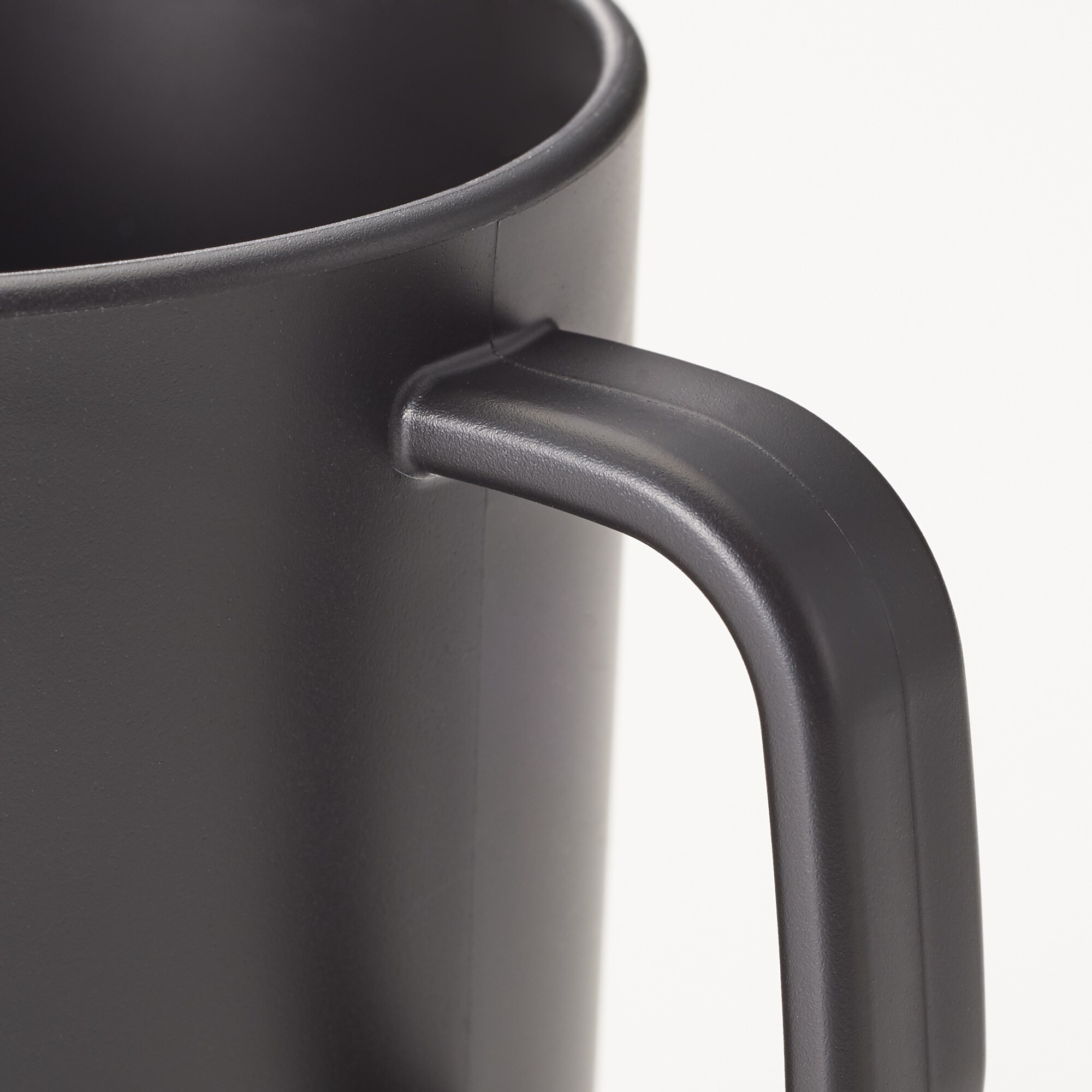 ポリプロピレンふた付きマグカップ・黒