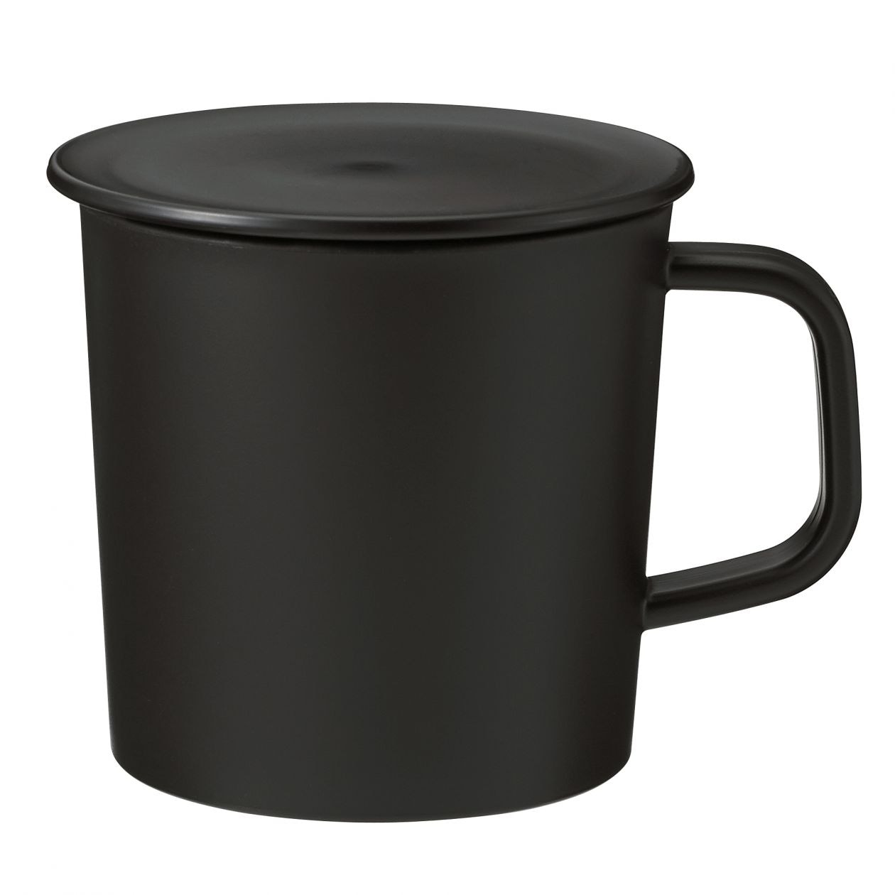 ポリプロピレンふた付きマグカップ 黒 約２７０ｍｌ 約直径８ 高さ８ｃｍ コーヒー コーヒーグッズ 雑貨 タンブラー マグカップ ドリッパー 通販 無印良品