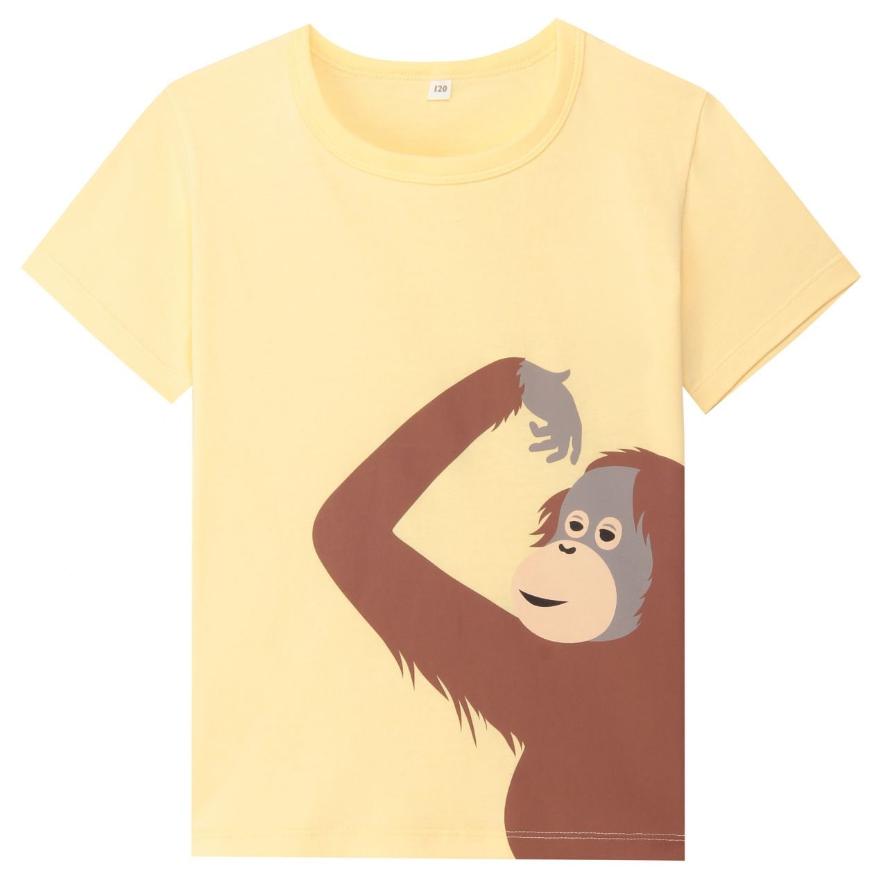 インド綿天竺編みプリントtシャツ キッズ キッズ140 オランウータン 通販 無印良品 インド綿天竺編みプリントtシャツ キッズ キッズ140 オランウータン 通販 無印良品
