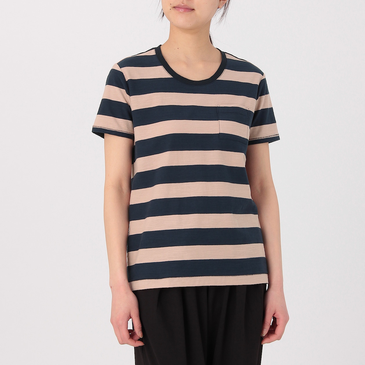 オーガニックコットンムラ糸クルーネック半袖tシャツ ボーダー 婦人xs ネイビー スモーキーピンク アウトレット 婦人 マタニティ トップス 通販 無印良品 オーガニックコットンムラ糸クルーネック半袖tシャツ ボーダー 婦人xs ネイビー スモーキーピンク アウトレット 婦人 マタニティ トップス 通販 無印良品